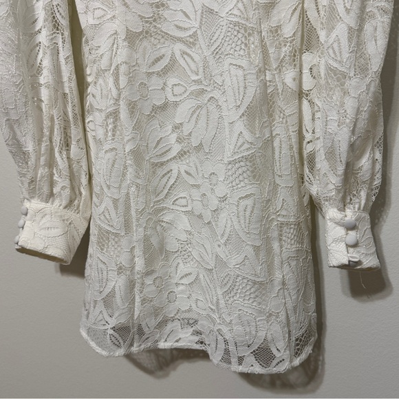 NEW For Love & Lemons Maureen Dress Size Small Mini Floral White Bridal NWOT - Picture 7 of 12